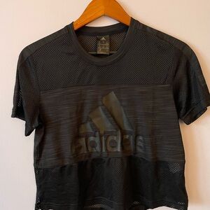 Adidas Black Mesh Crop Top